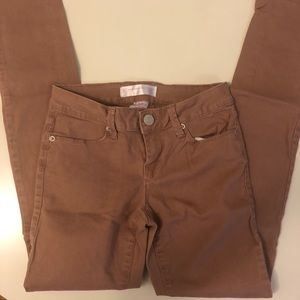 Salmon colored jeans